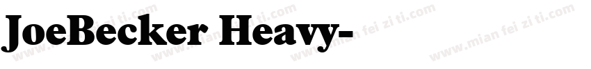 JoeBecker Heavy字体转换